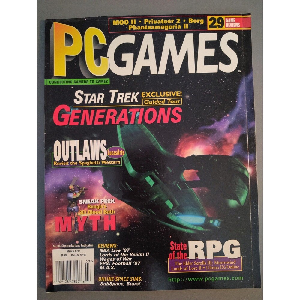 PC Games Magazine March 1997 Star Trek Generations Myth No disc